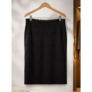BLACK PENCIL SKIRT BY SLIMFABULOUS BY ATTENTION FULLY LINED PLUS SIZE XL